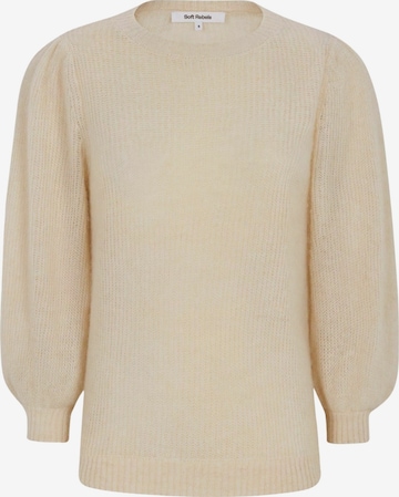 Pull-over ' SRTrish ' Soft Rebels en beige : devant
