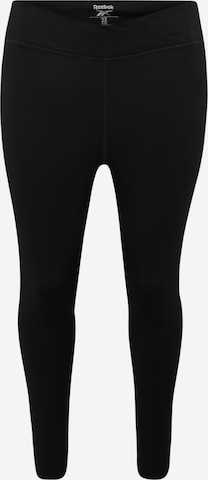 Skinny Pantalon de sport Reebok en noir : devant