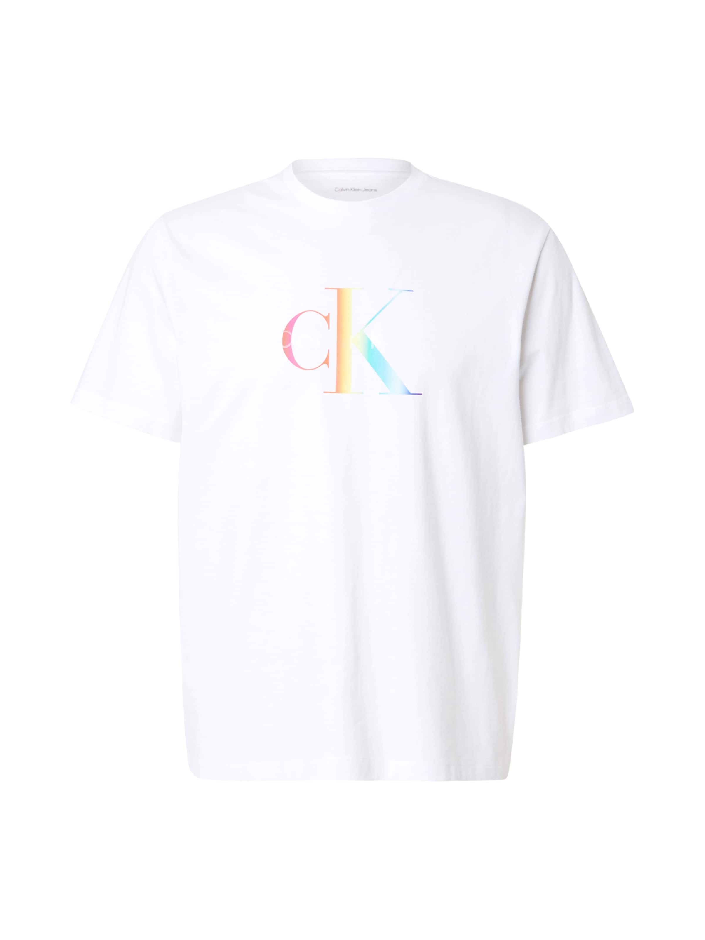 Tricou '20s PRIDE25' de la Calvin Klein Jeans pe alb: față
