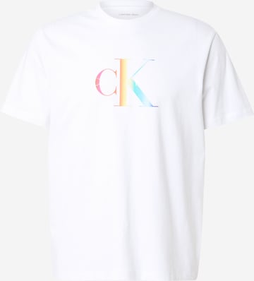 Calvin Klein Jeans Тениска '20s PRIDE25' в бяло: отпред