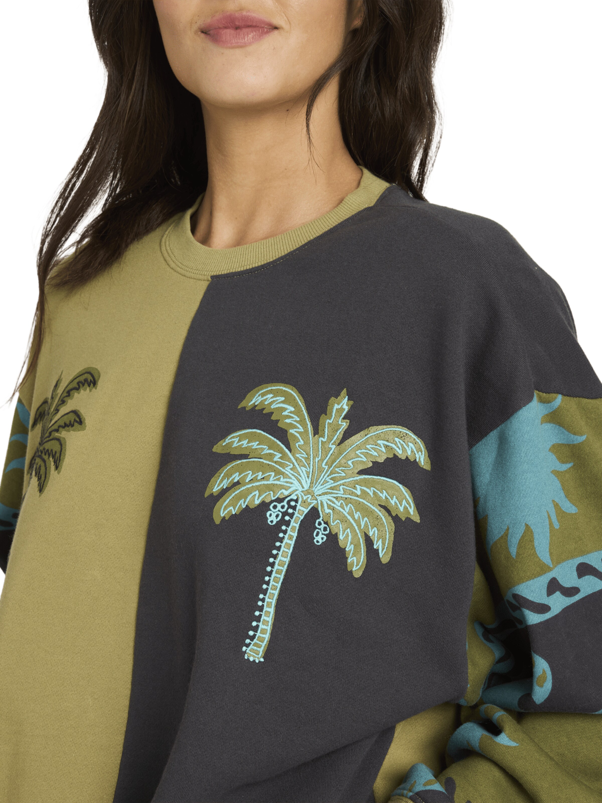 BILLABONG Sweatshirt 'Split Palm Kendal' in Green