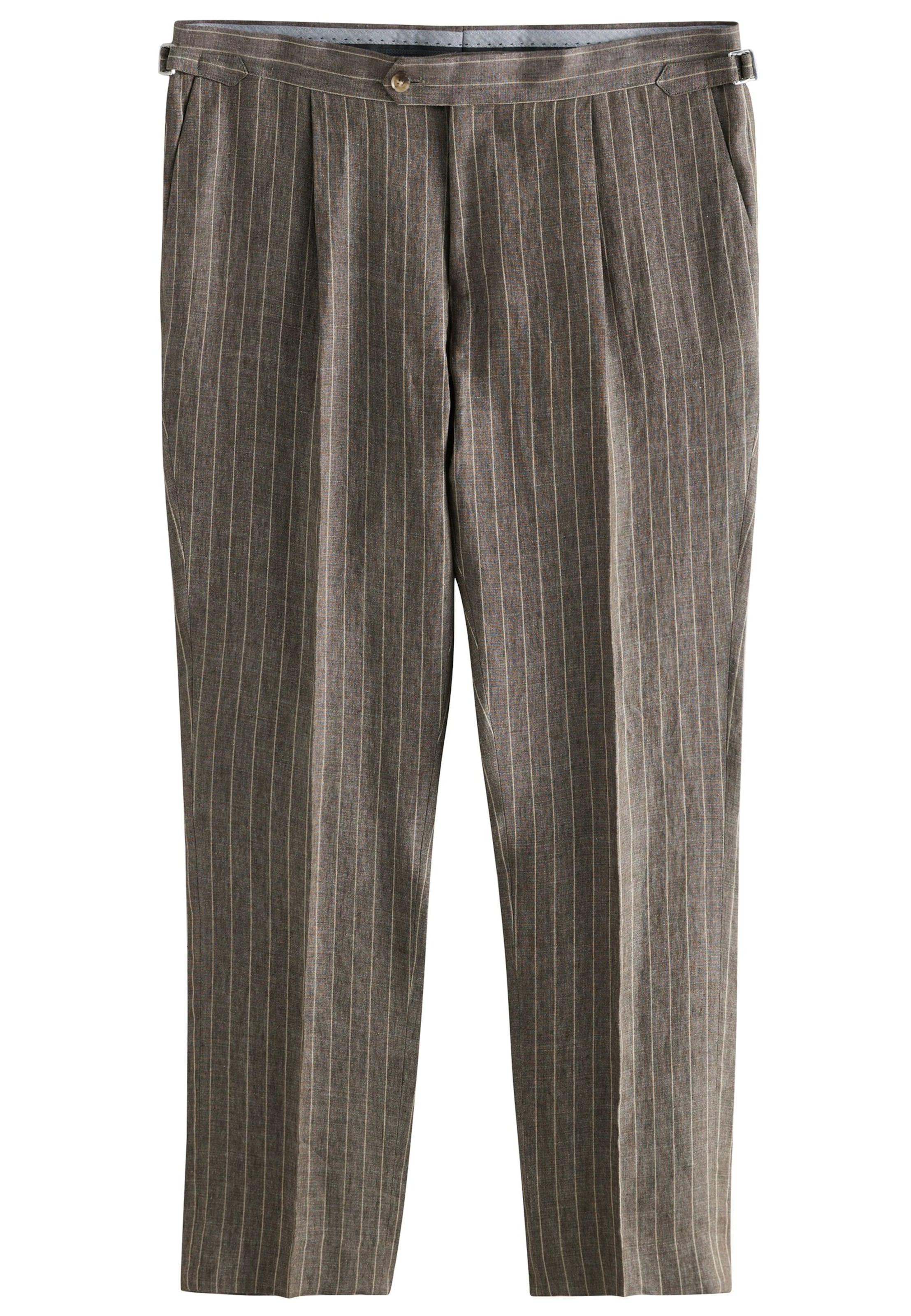 Pantaloni con pieghe Next di colore marrone sfumato / bianco, Visualizzazione prodotti