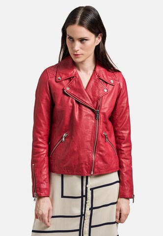18N62 Tussenjas 'Aprilia' in Rood: voorkant
