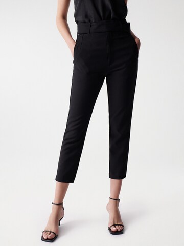 Salsa Jeans Slim fit Chino trousers in Black: front