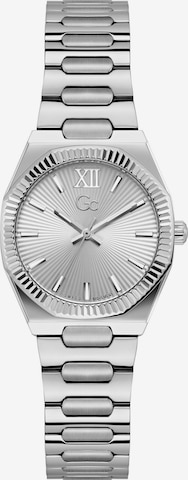 Montre à affichage analogique Gc en argent : devant