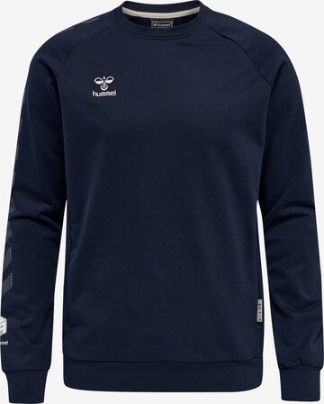 Hummel Sportsweatshirt in Blauw: voorkant