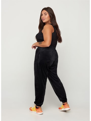 Zizzi Tapered Hose 'MHELENA' in Schwarz