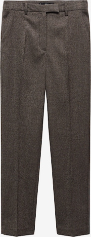 MANGO Pleated Pants in Grey: front