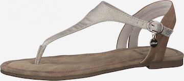 s.Oliver T-Bar Sandals in Silver: front