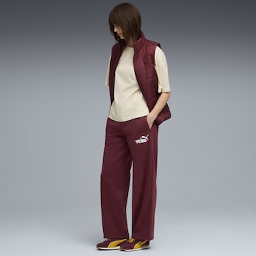 PUMA Wide leg Trousers 'Essentials Nature 2.0' in Red