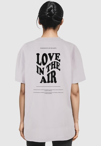 Merchcode - Camiseta 'Love In The Air' en lila: frente