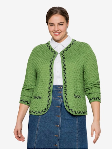 SHEEGO Knitted Janker in Green: front