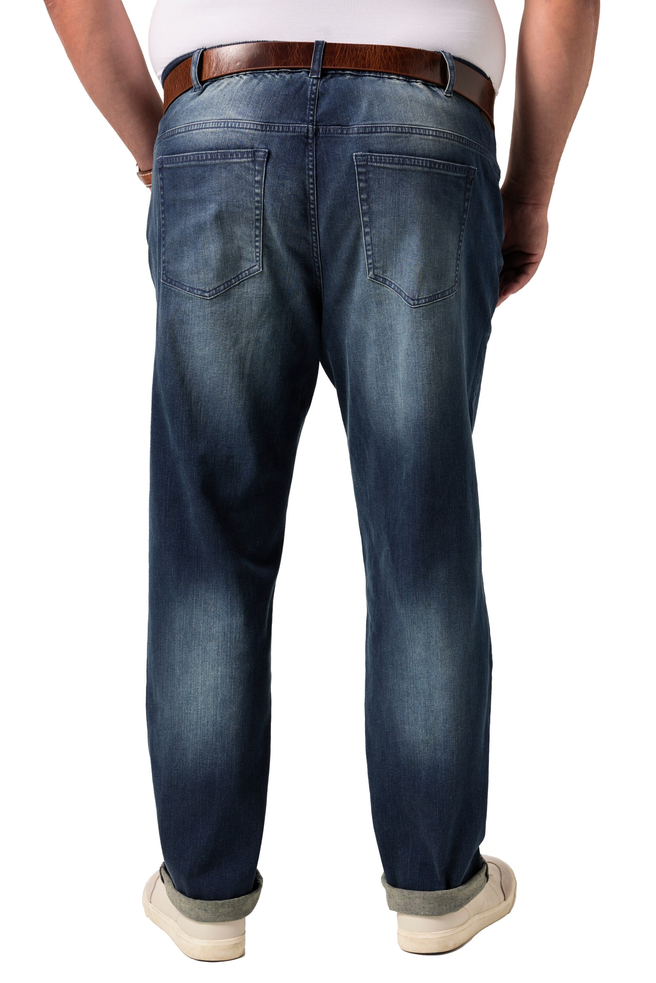 Men Plus Tapered Jeans in Blauw