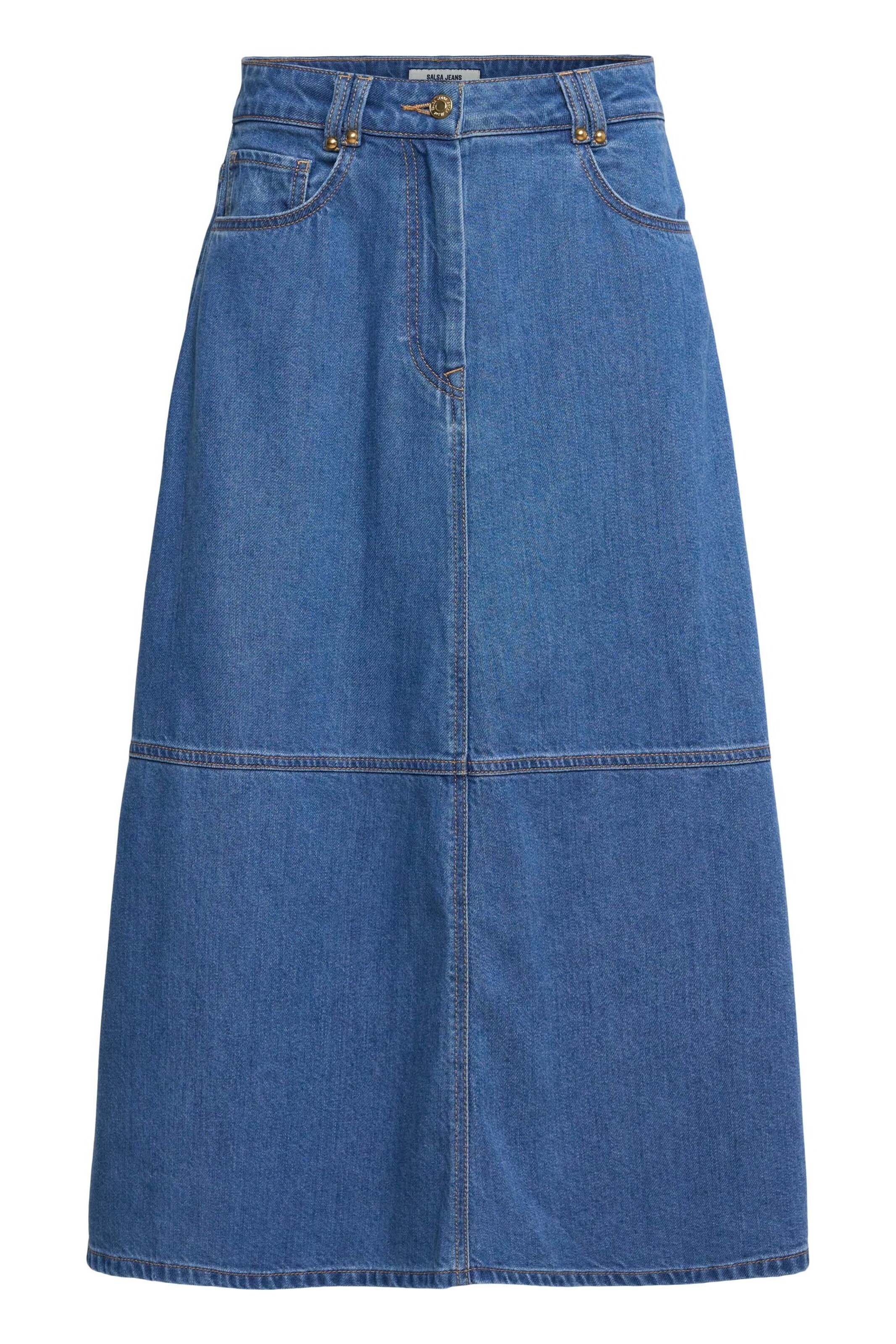 Salsa Jeans Rok in Blauw: voorkant