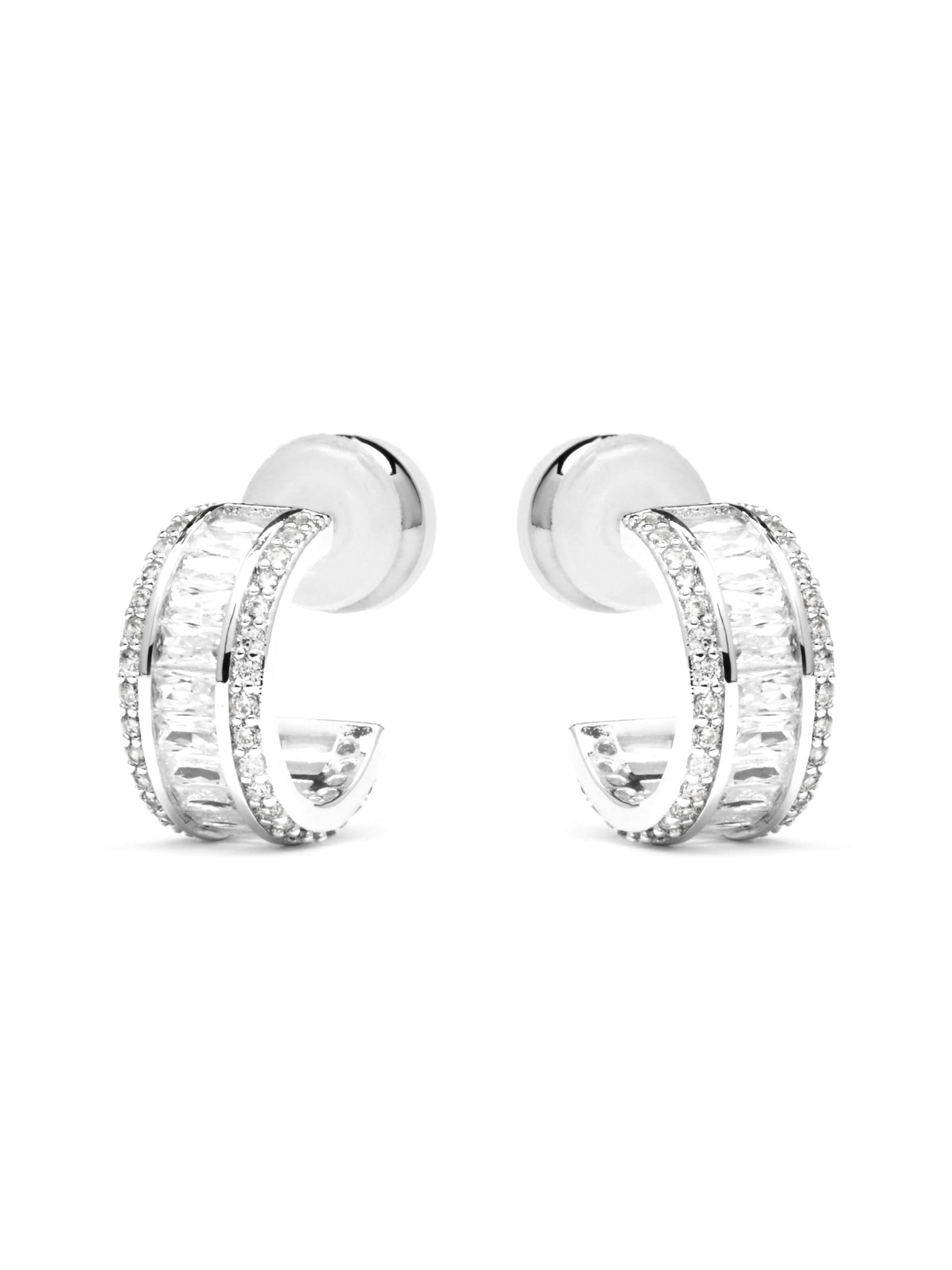Luxenter - Pendientes 'Squil' en plata: frente