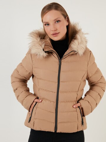 LELA Winter Jacket in Brown: front