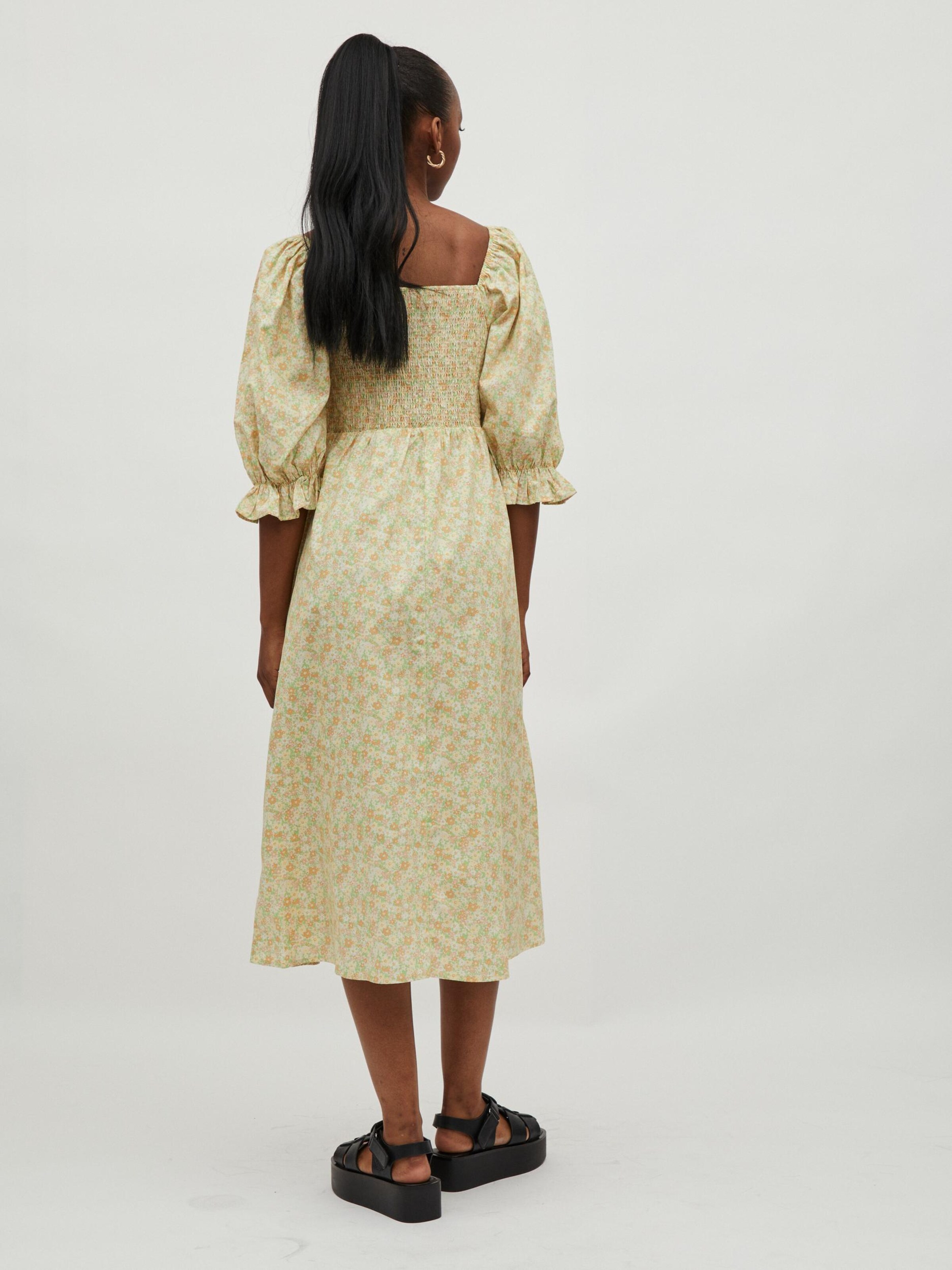 Frauen Große Größen VILA Kleid 'Colmena' in Pastellgelb - IO26454 Frauen Große Größen VILA Kleid 'Colmena' in Pastellgelb - IO26454