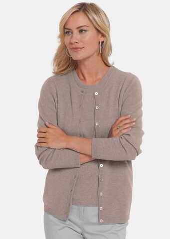Goldner Strickjacke in Beige: Vorderseite