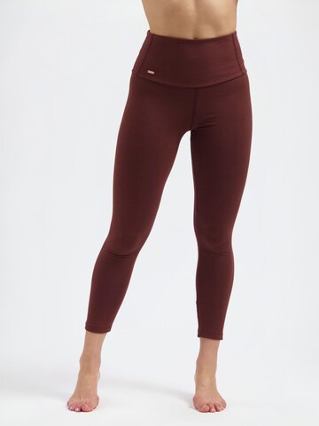 Urban Goddess Yoga & Activewear Slim fit Leggings 'Surya 7/8 Yoga & Pilates' in Brown