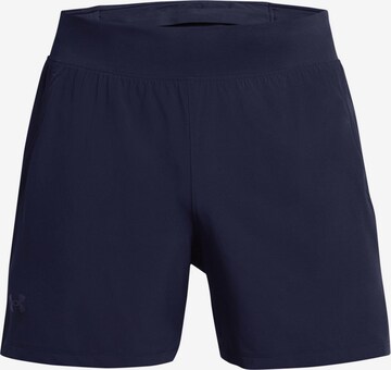 UNDER ARMOUR Regular Workout Pants 'LAUNCH ELITE' in Blue: front