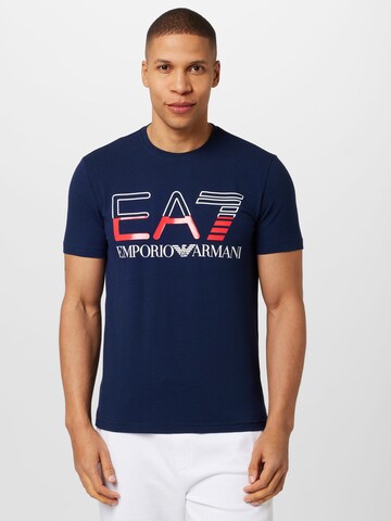 EA7 Emporio Armani T-shirt i blå: framsida