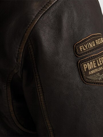 Giacca di mezza stagione 'Snowprop leather jacket' di PME Legend in marrone