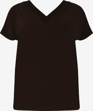 Yoek Shirt in Brown: front