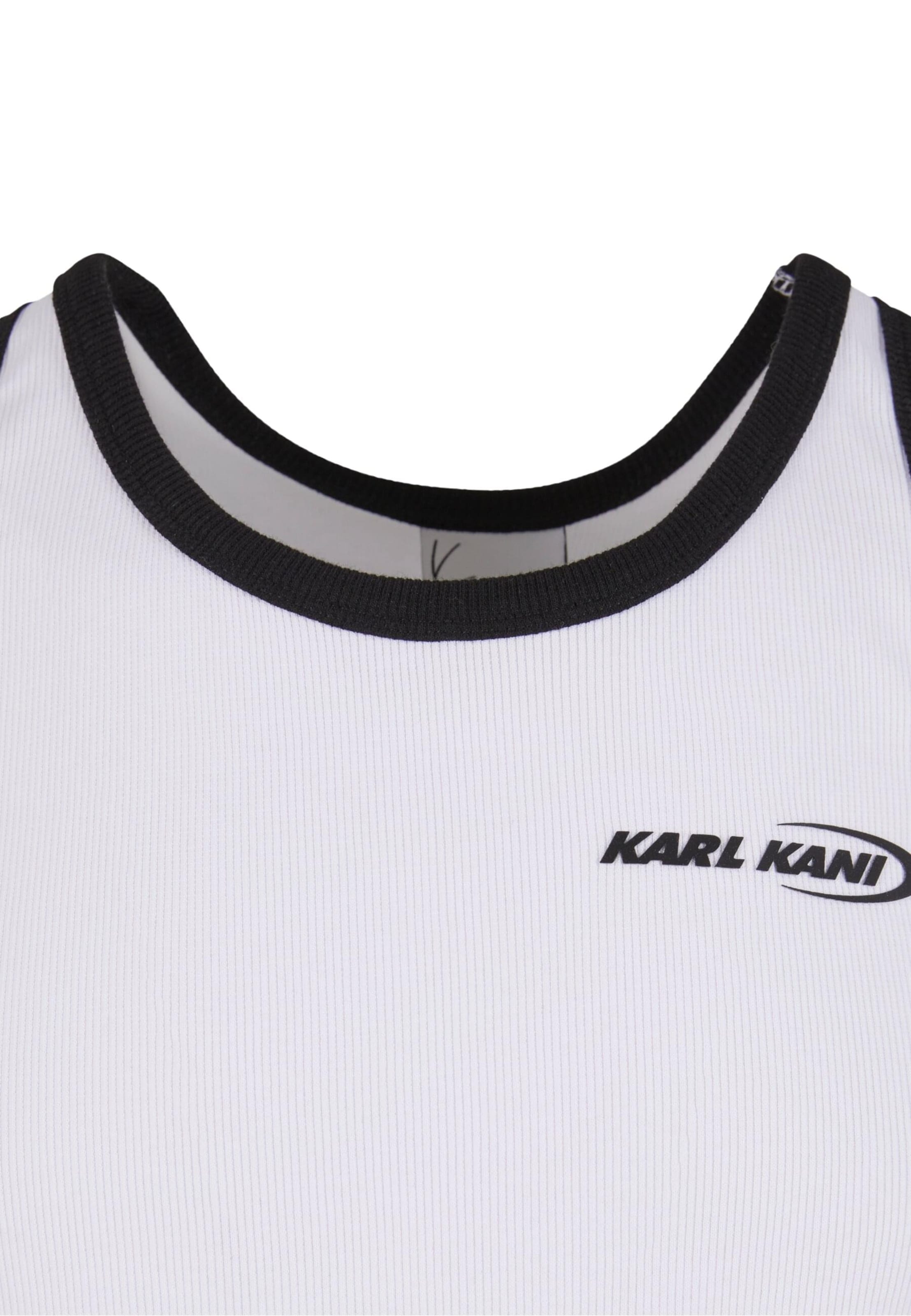 Karl Kani Majica 'Ellipse Ringer' | bela barva