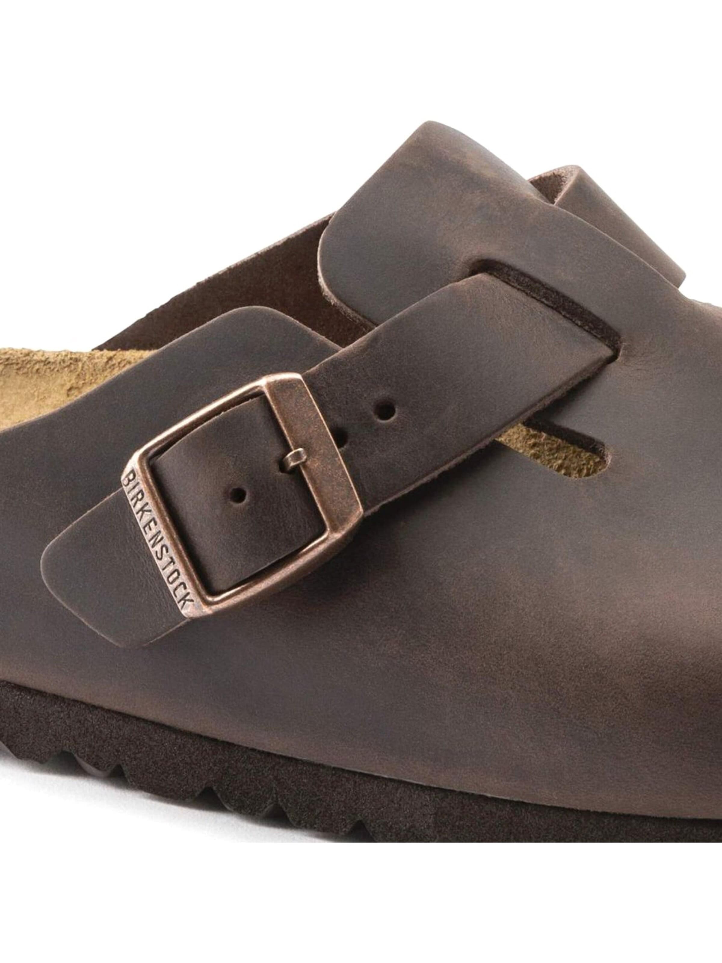 BIRKENSTOCK Sandal 'BOSTON OILED LEATHER NARROW FIT HABANA' in Brown