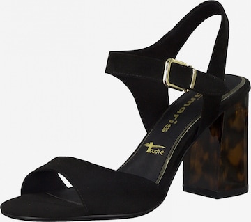 TAMARIS Strap Sandals in Black: front