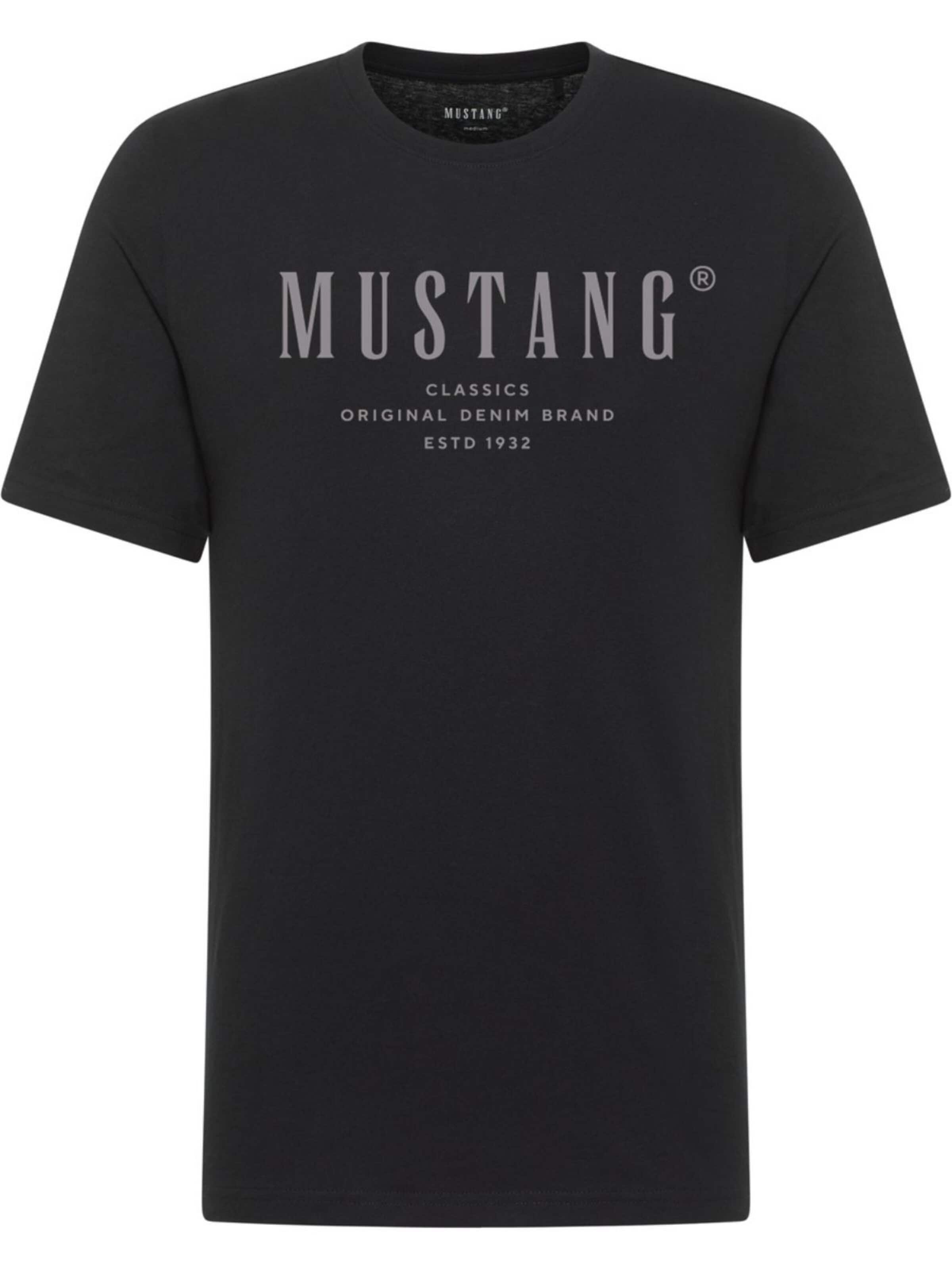 MUSTANG Shirt 'Alex'‌‌‌ in Schwarz: Vorderseite