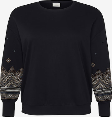 ONLY CarmakomaSweater majica 'CARBrooke' - crna boja: prednji dio