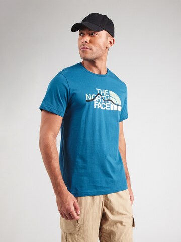 THE NORTH FACE Футболка 'MOUNTAIN LINE' в Синий: спереди