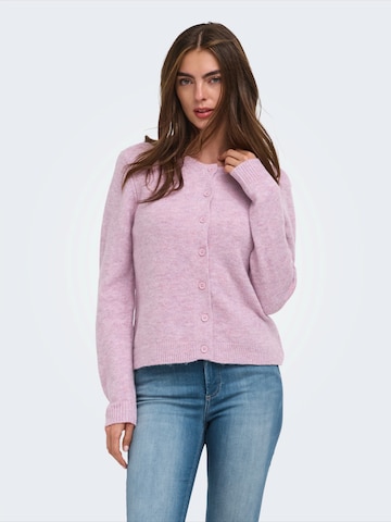 Cardigan 'ONLOLIVIA' ONLY en rose : devant
