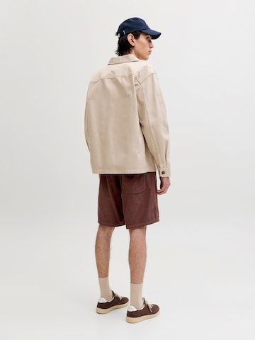 JACK & JONES Wide leg Trousers 'JPSTBILL' in Brown