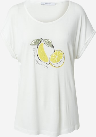 T-shirt 'Elena' ABOUT YOU en blanc : devant