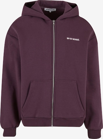 Veste de survêtement 9N1M SENSE en violet : devant