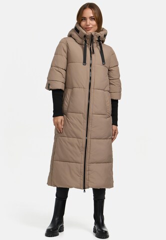 Manteau d’hiver 'Ciao Miau XIV' NAVAHOO en beige : devant