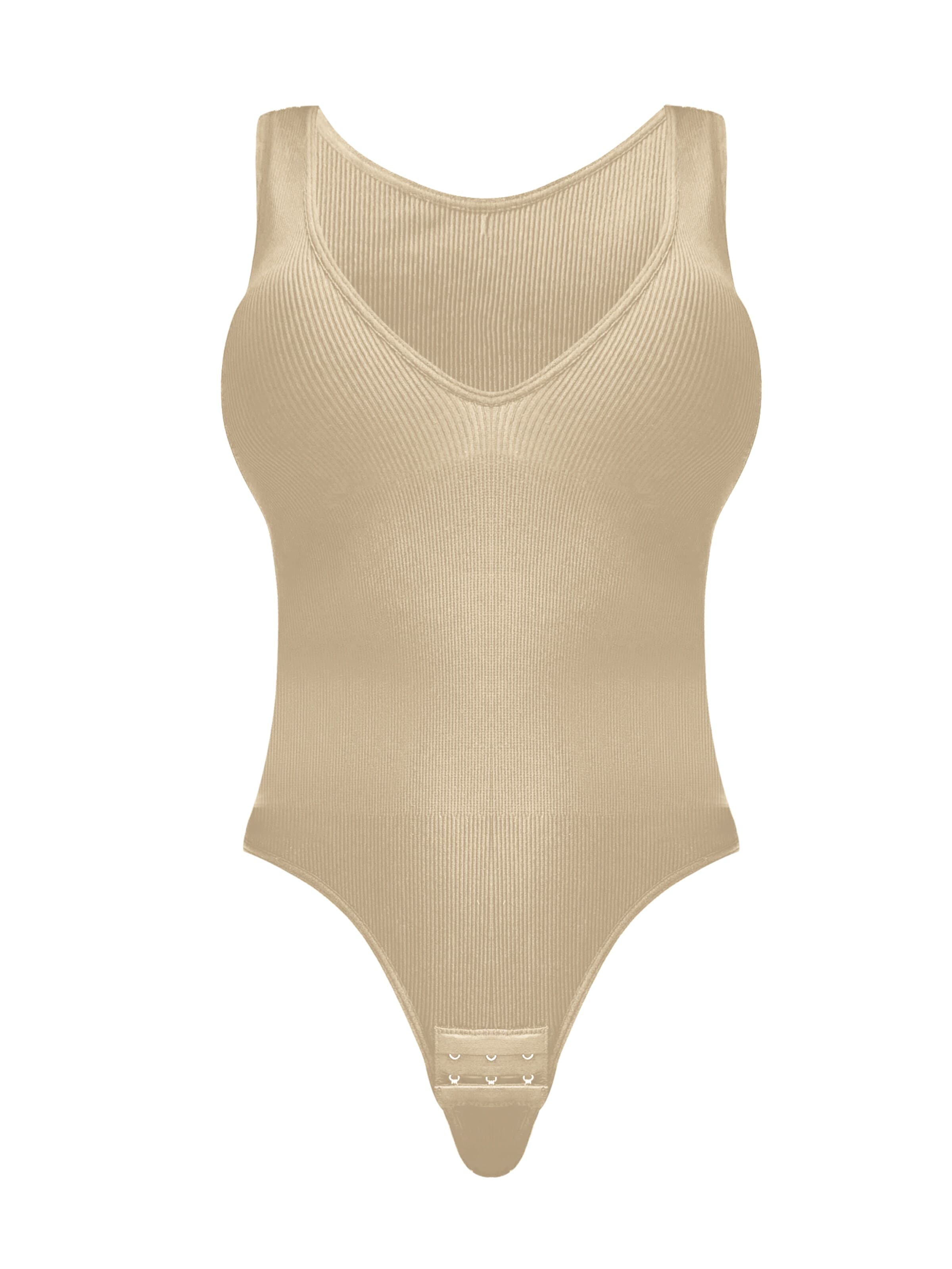 MEETWEE Shaping bodysuit in Beige: front