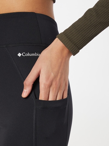 COLUMBIA Skinny Sporthose in Schwarz