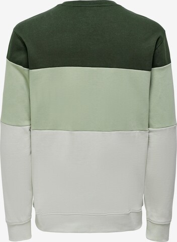 Only & Sons Sweatshirt 'Odis' in Green