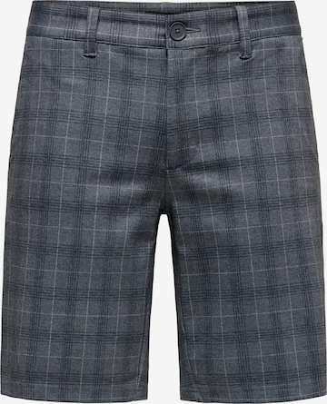 Only & Sons Regular Chino Pants 'Mark' in Blue: front