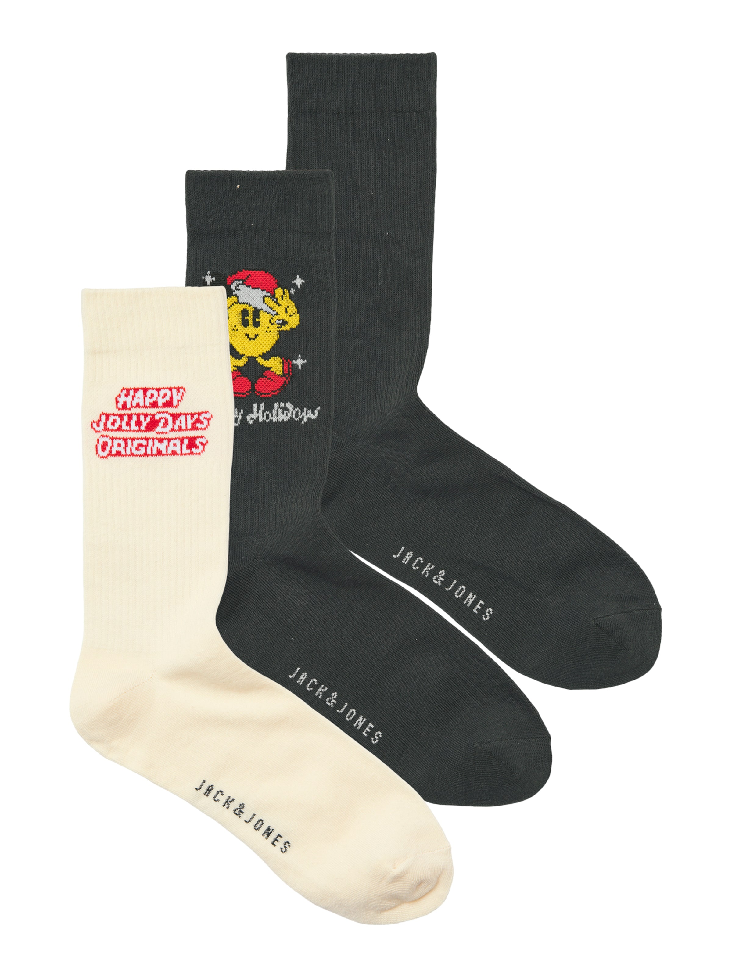 JACK & JONES Κάλτσες 'JACXMAS CARTOON' σε γκρι: μπροστά