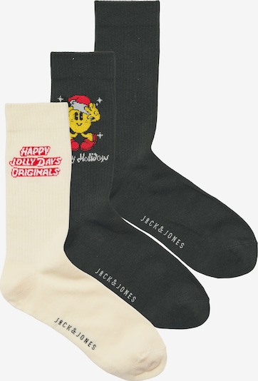 JACK & JONES Sukat 'JACXMAS CARTOON' värissä keltainen / vaaleanharmaa / punainen / musta, Tuotenäkymä