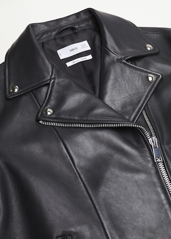 MANGO Lederjacke 'Perfect' in Schwarz