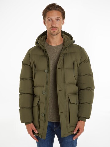 TOMMY HILFIGER Winter Parka in Green: front