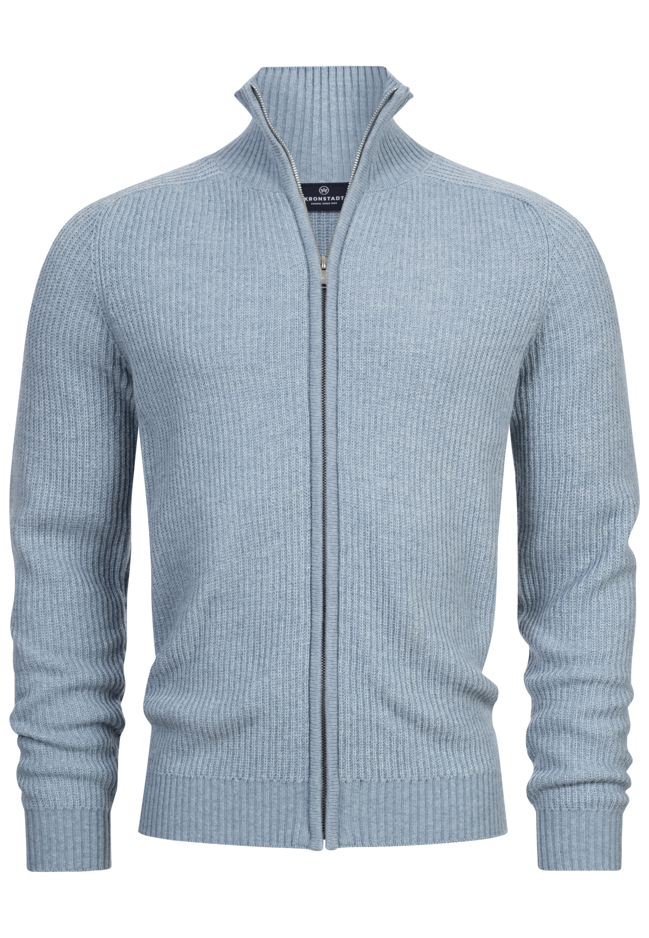 Kronstadt Knit cardigan 'Dorsey' in Blue: front