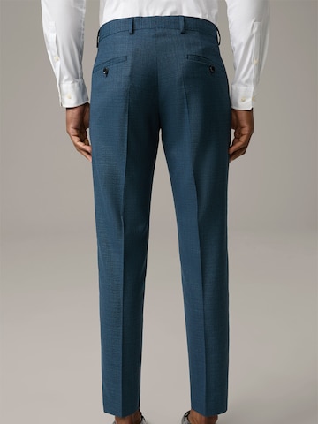 STRELLSON Regular Pleated Pants 'Kynd' in Blue