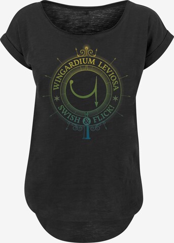 F4NT4STIC Shirt 'Harry Potter Wingardium Leviosa Spells Charms' in Black: front