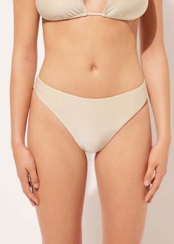 CALZEDONIA Bikini Bottoms in Beige: front